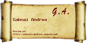 Gabnai Andrea névjegykártya